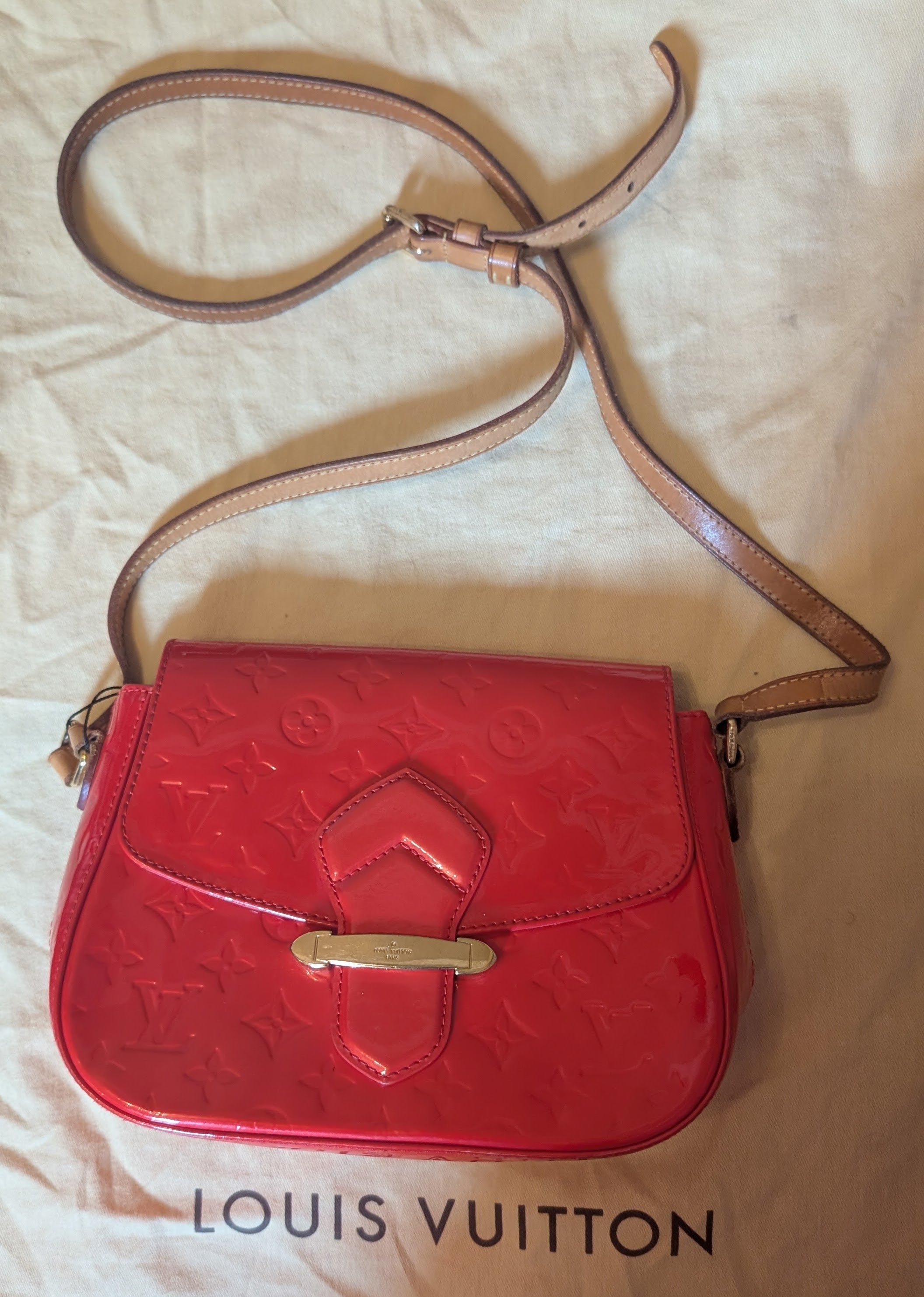 Louis Vuitton Bellflower PM Red Vernis Bag 