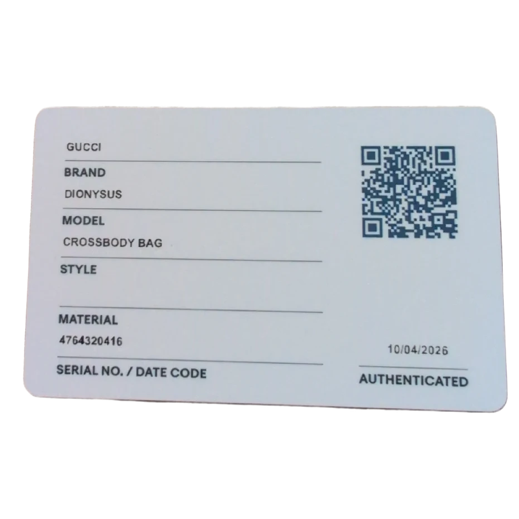 Pre-owned Small GG Supreme Mini Dionysus Crossbody certificate of authenticity