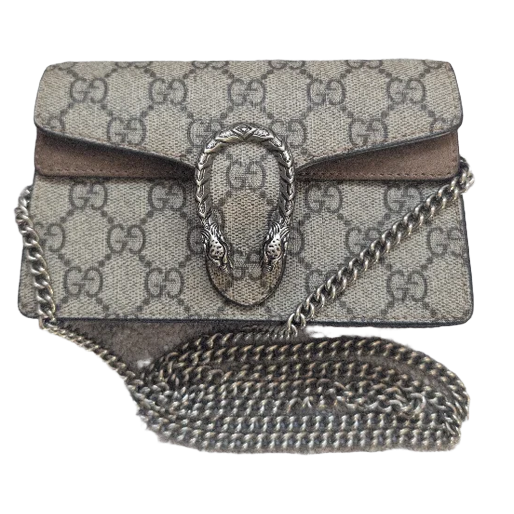 close up of Pre-owned Small GG Supreme Mini Dionysus Crossbody