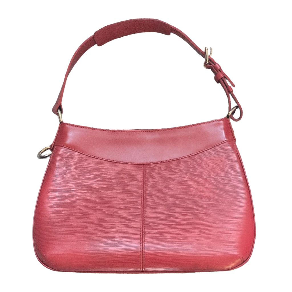 back view of Pre-owned LOUIS VUITTON Rouge Epi Leather Turenne Bag