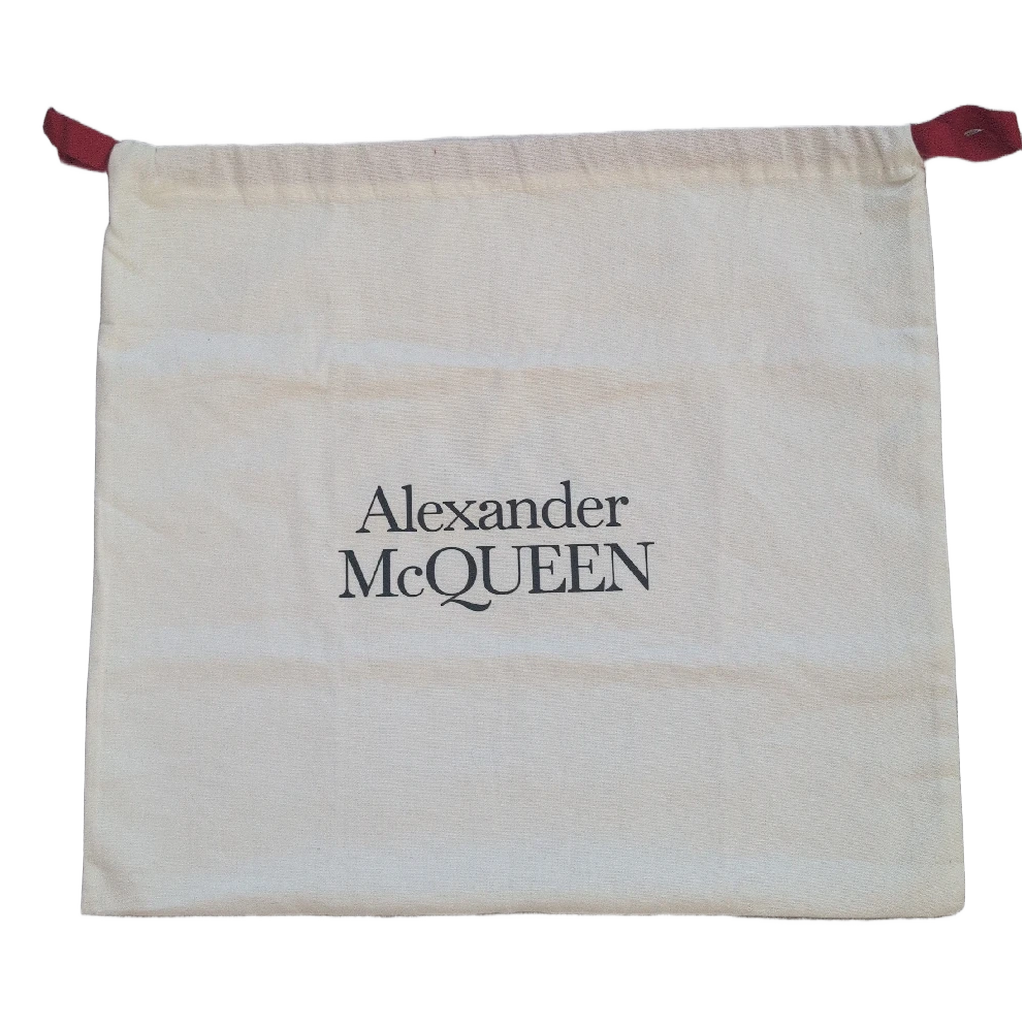 Pre-Owned Alexander McQueen Skull Jewelled  Croc-Embossed Chain Shoulder Bag dust bag