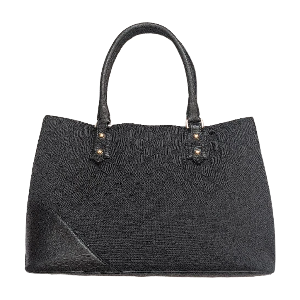 Close up of the back of Pre-Owned Gucci Horsebit Black Tote