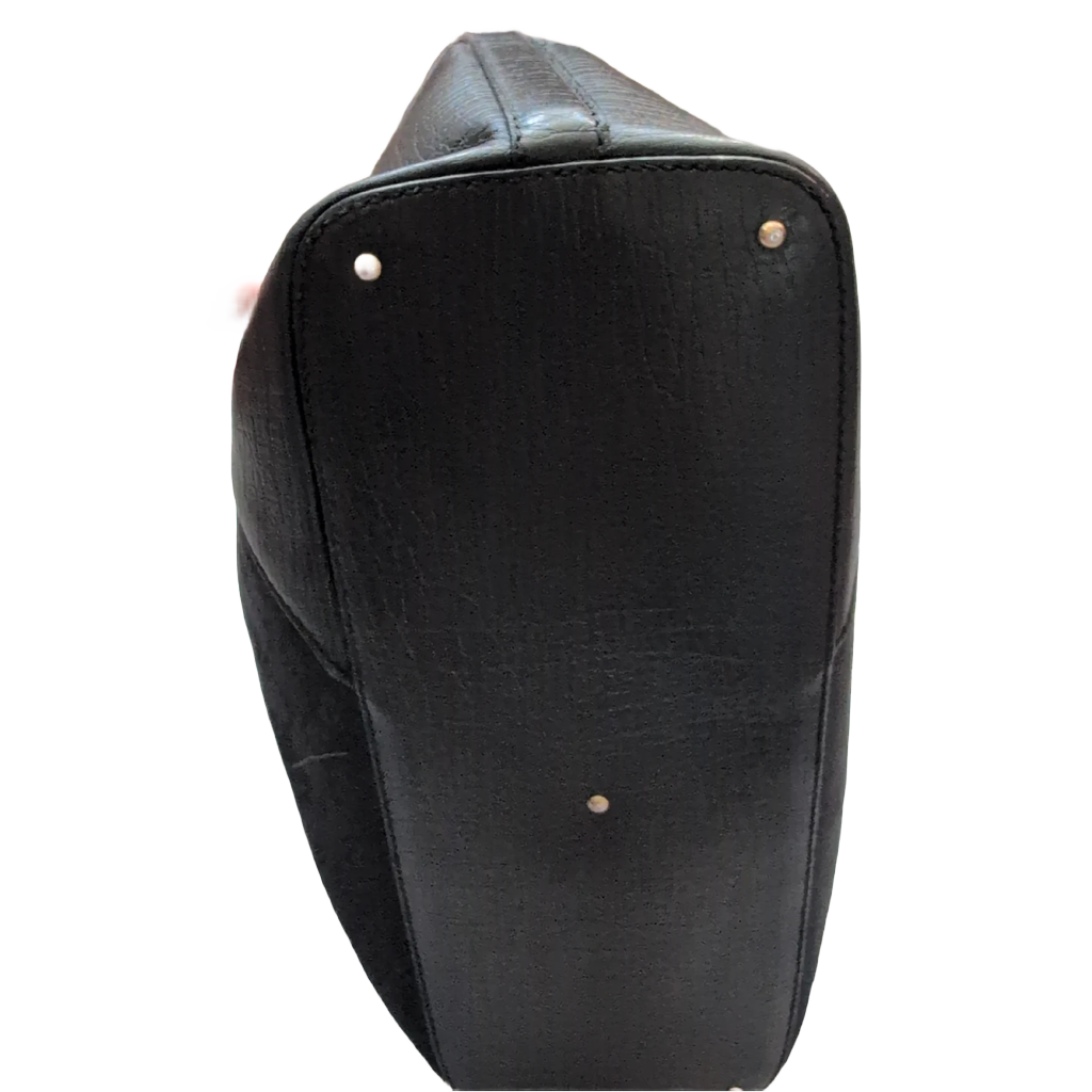 bottom of Pre-Owned Gucci Horsebit Black Tote