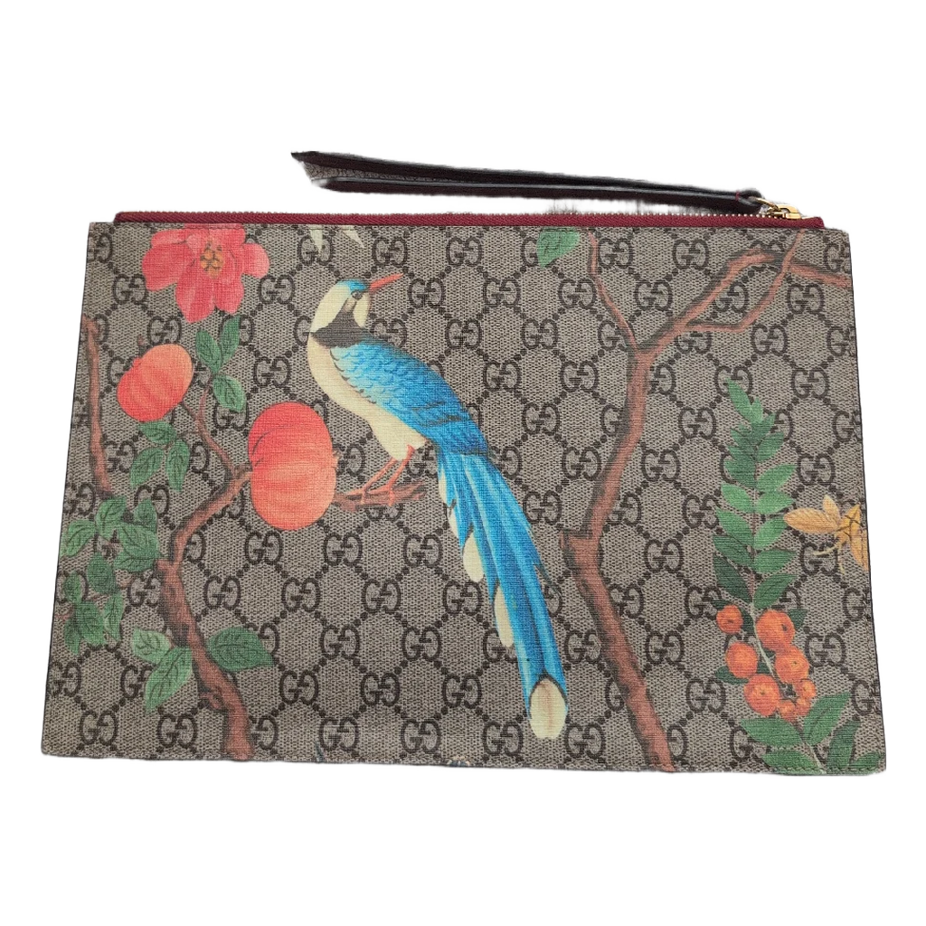 Front view of Pre-owned Gucci GG Supreme Tian Clutch Bag