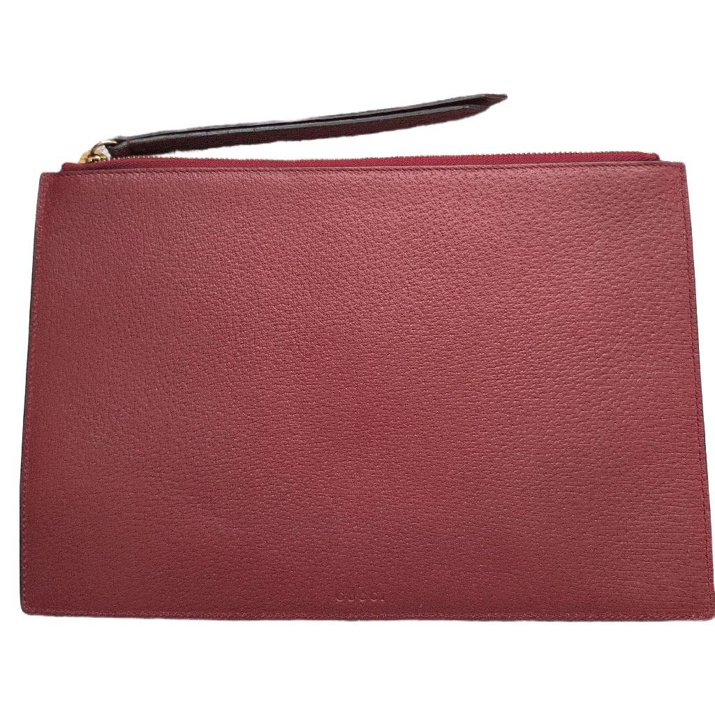 rear view of Pre-owned Gucci GG Supreme Tian Clutch Bag