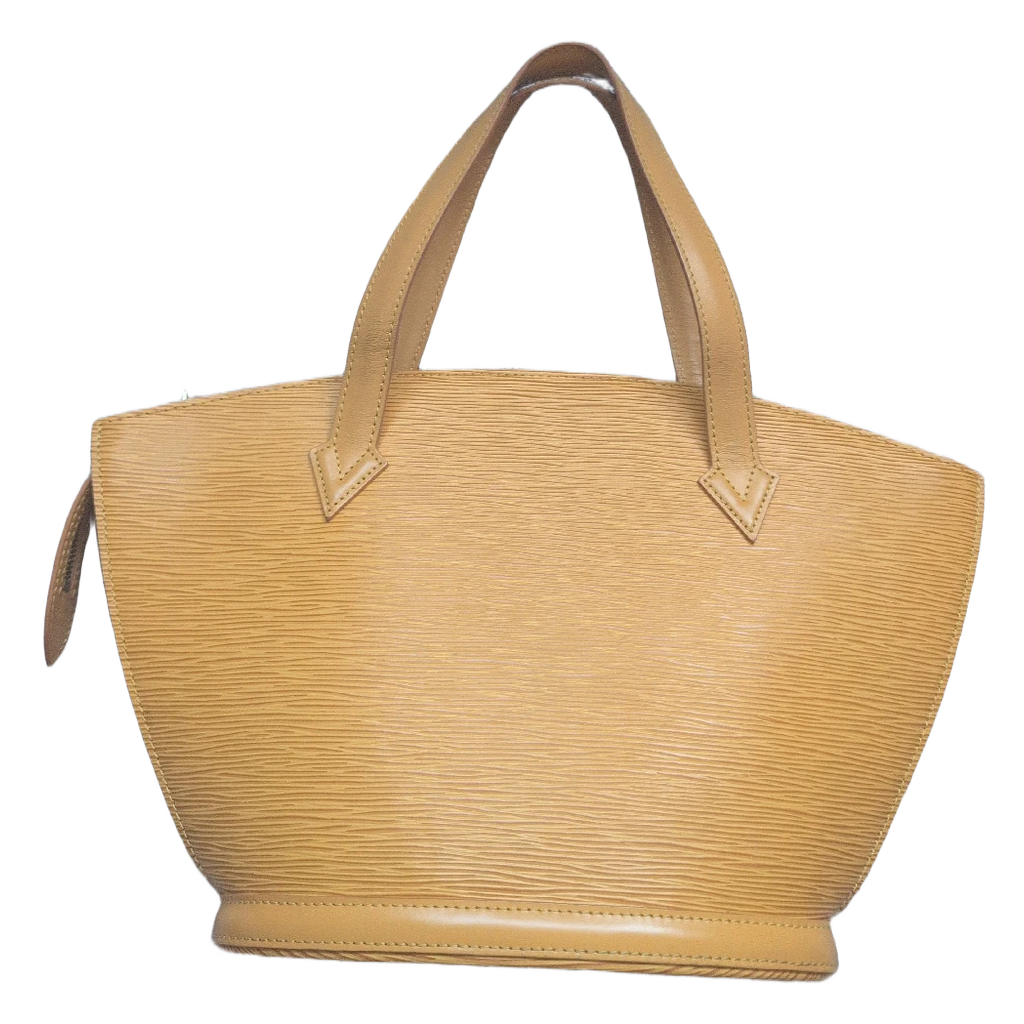 close up of back of Pre-owned Louis Vuitton Calf Epi Leather Saint Jacques Bag