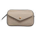 front view of Pre-owned Gucci Beige GG Monogram Shoulder Bag