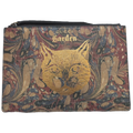 Front view of Pre-owned Gucci Garden Leather Cat Head Clutch
