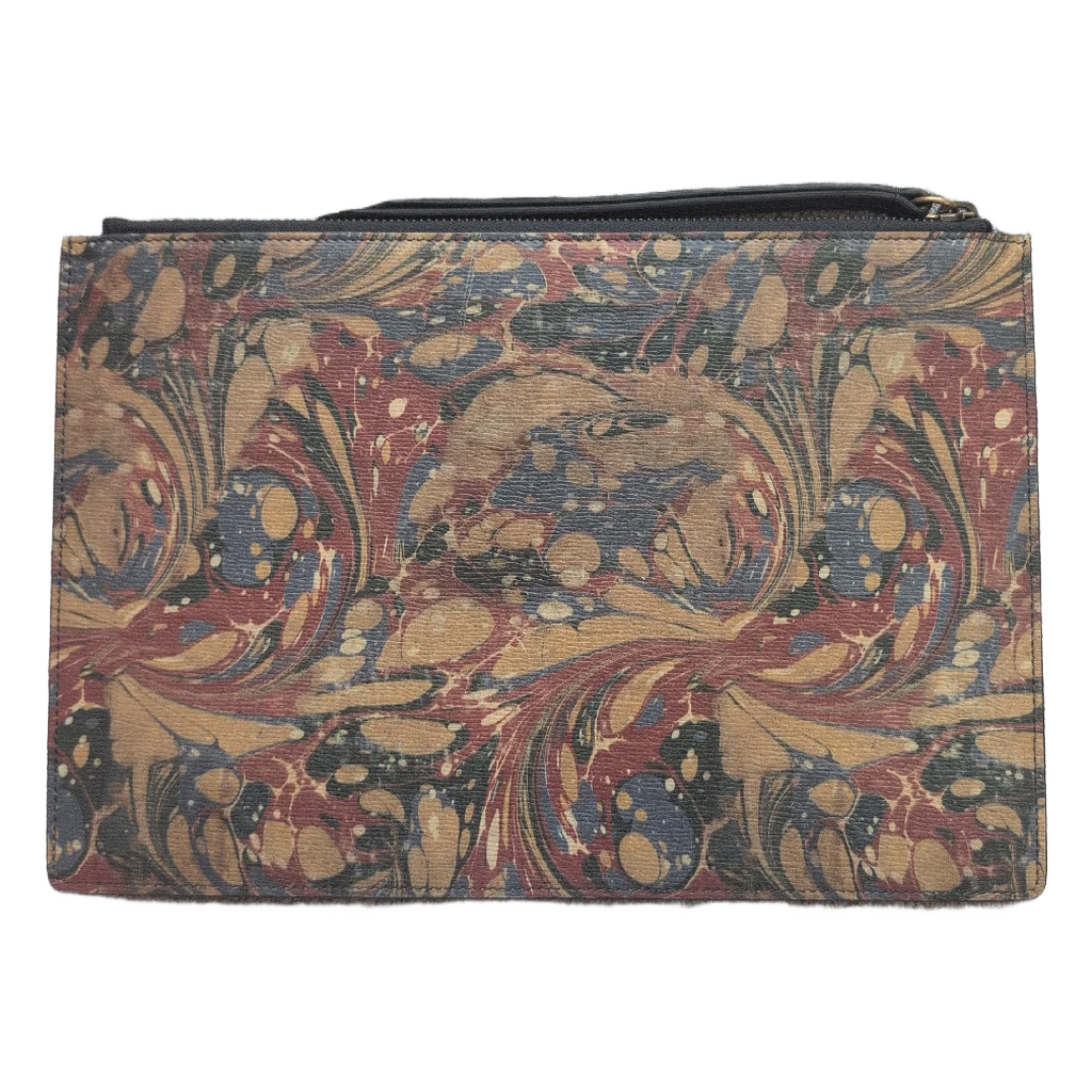 back view of Pre-owned Gucci Garden Leather Cat Head Clutch