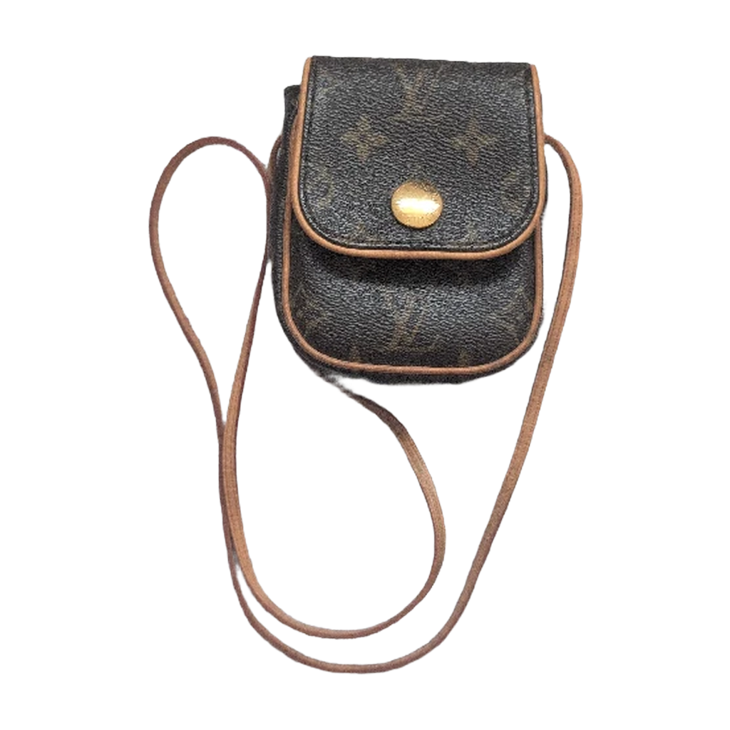front view with strap Pre-Owned Louis Vuitton Monogram Pochette Cancun Shoulder Bag