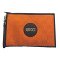 front view of Pre-owned Gucci Off The Grid High Orange Nylon Clutch Bag