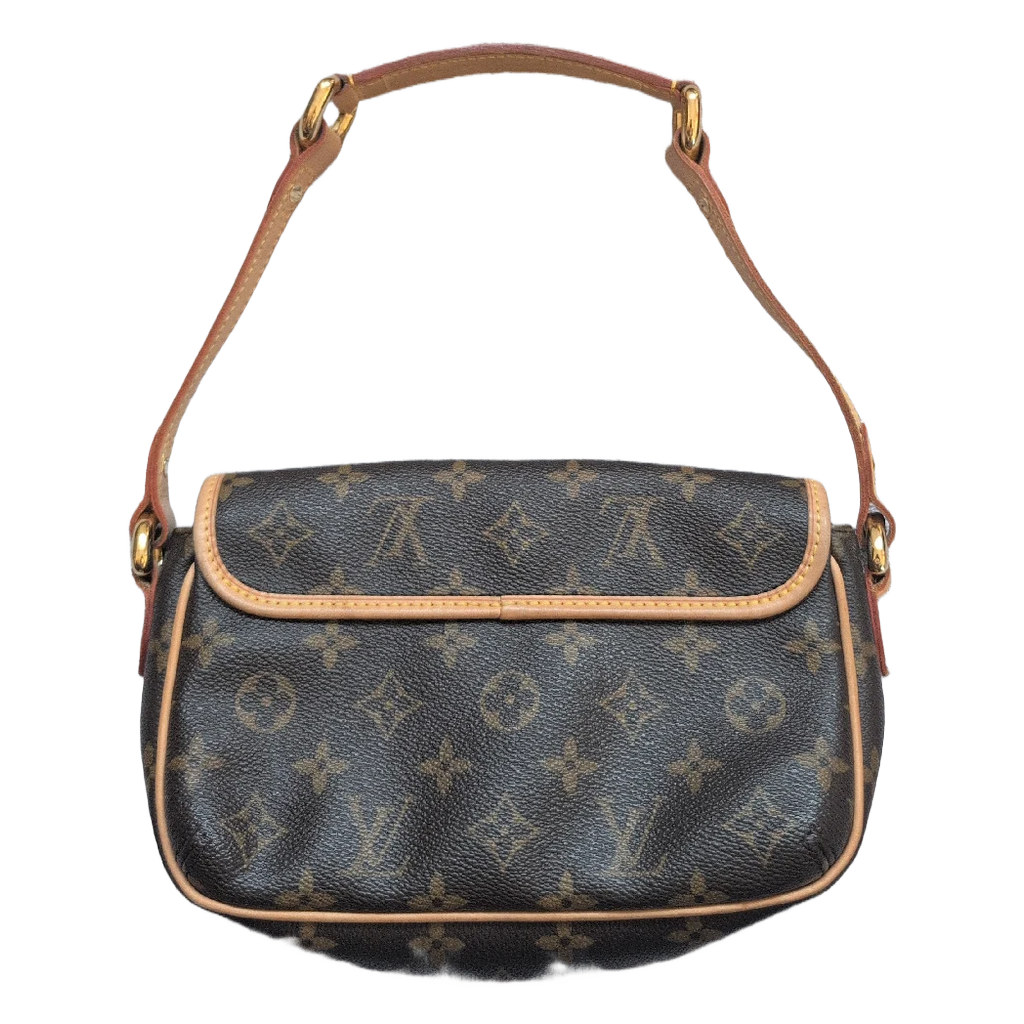 back of Pre-owned Louis Vuitton Tikal Shoulder Bag PM Brown Canvas Leather Monogram