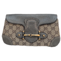 front view of Pre-owned Gucci Pelham Monogram Canvas Clutch