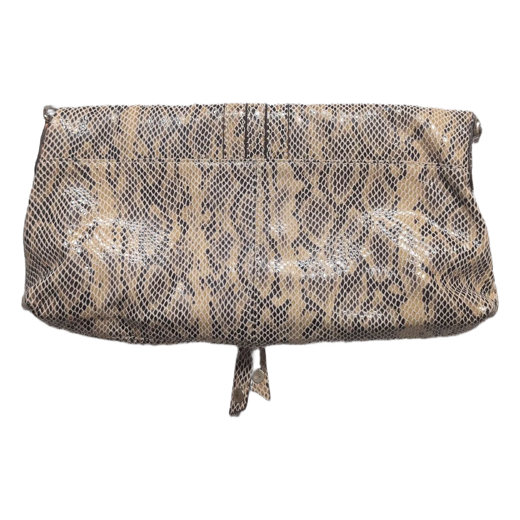 back view of Pre-Owned Gucci Python & Leather Croisette Bamboo Clutch Bag