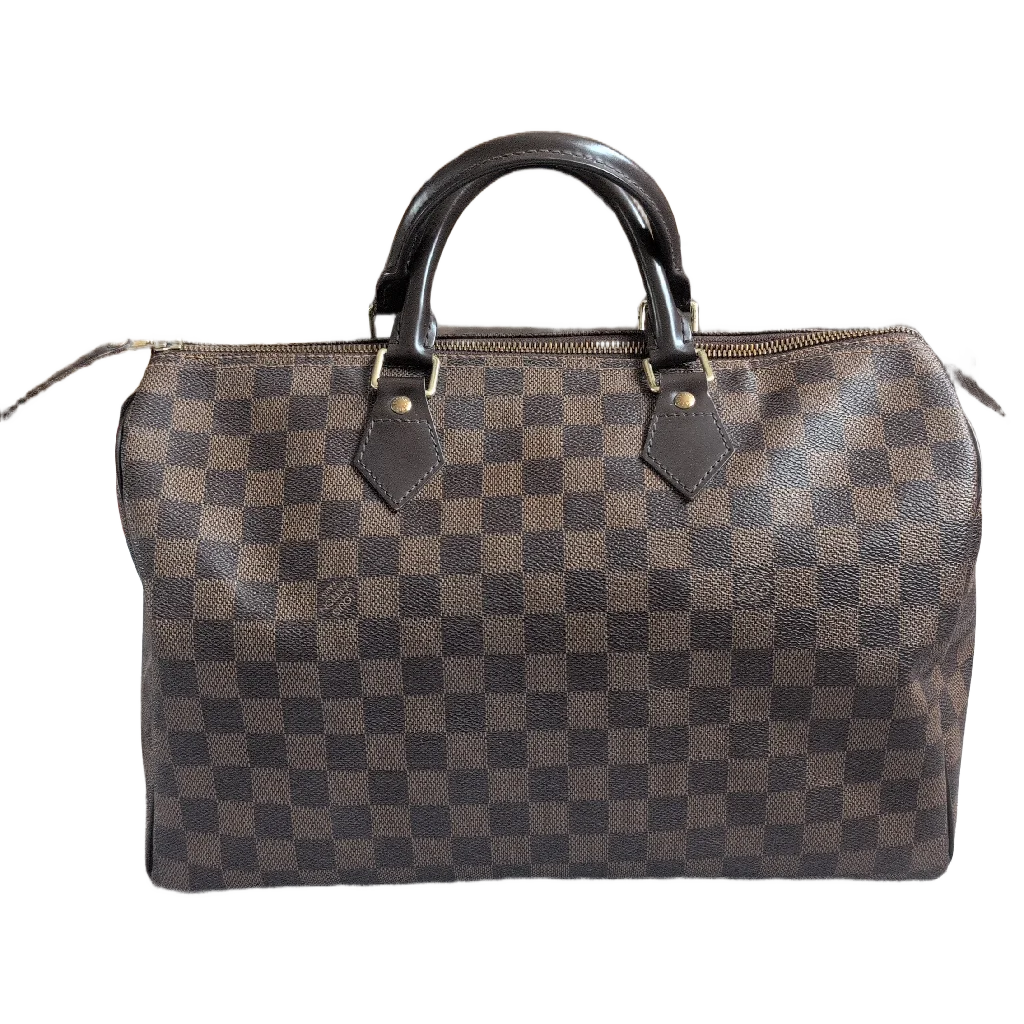front of Pre-owned Louis Vuitton speedy 35 Damier Ebene