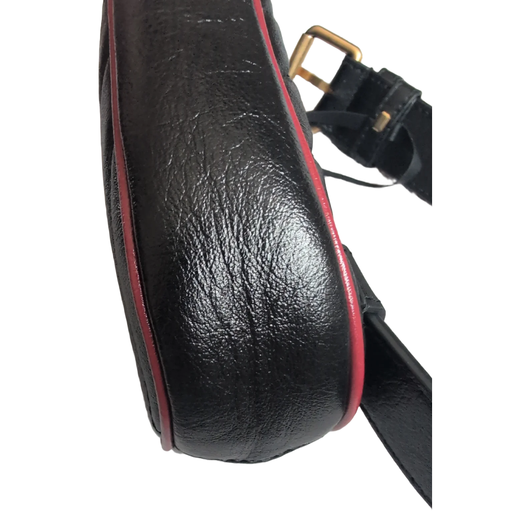bottom of Pre-Owned Gucci GG Marmont Matelasse Belt Bag