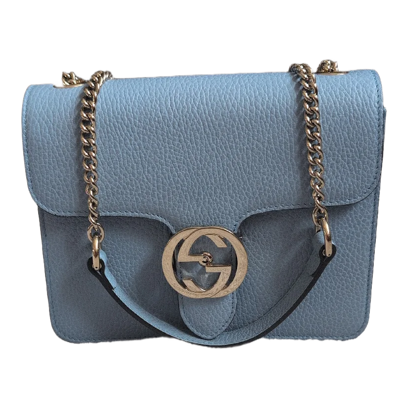 Pre-Owned Gucci GG Interlocking Crossbody Bag Blue | Authenticated