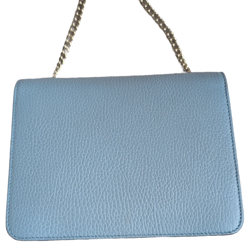 back view of Pre-Owned Blue Gucci GG Interlocking Cross Body Bag