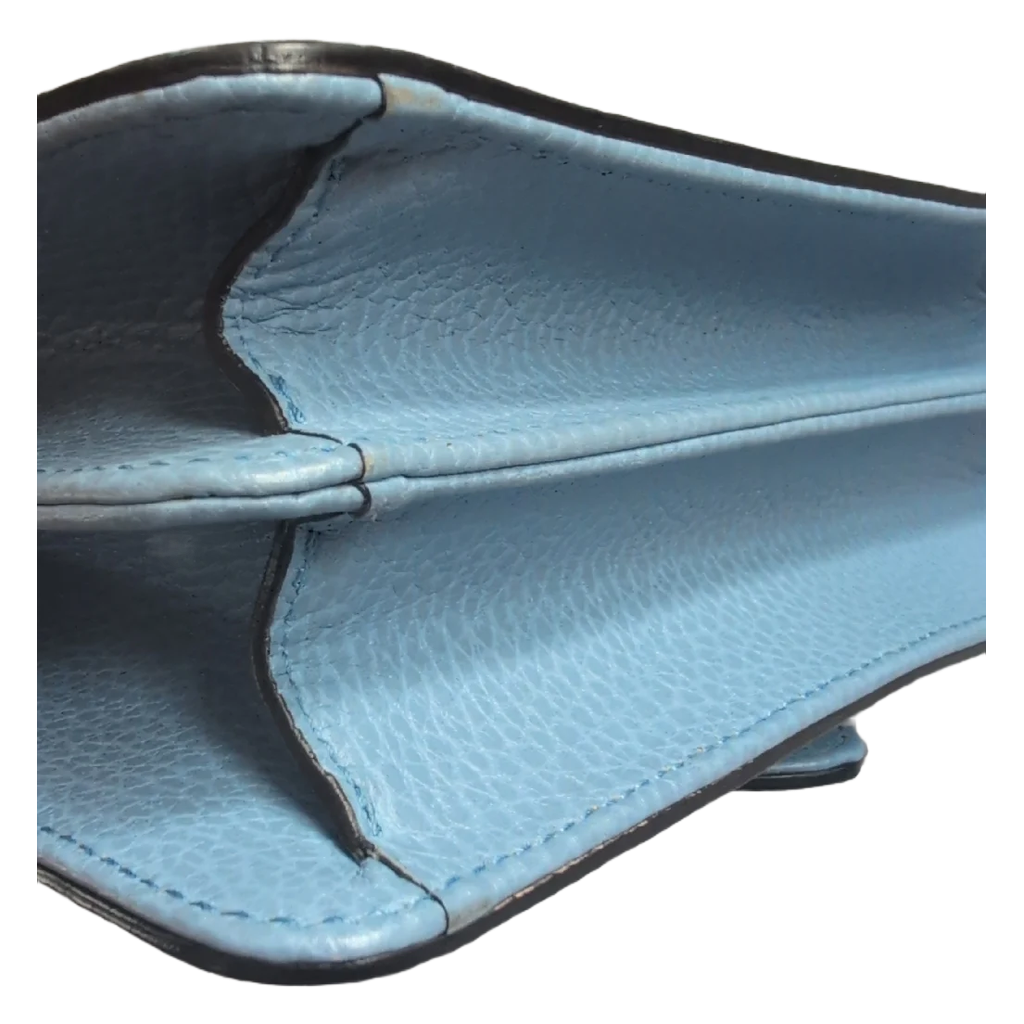 showing corner Pre-Owned Blue Gucci GG Interlocking Cross Body Bag