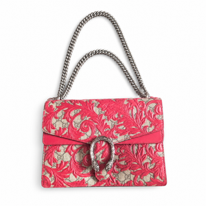 Pre-Owned Gucci GG Coated Canvas Supreme and Leather Arabesque Medium Dionysus Bag