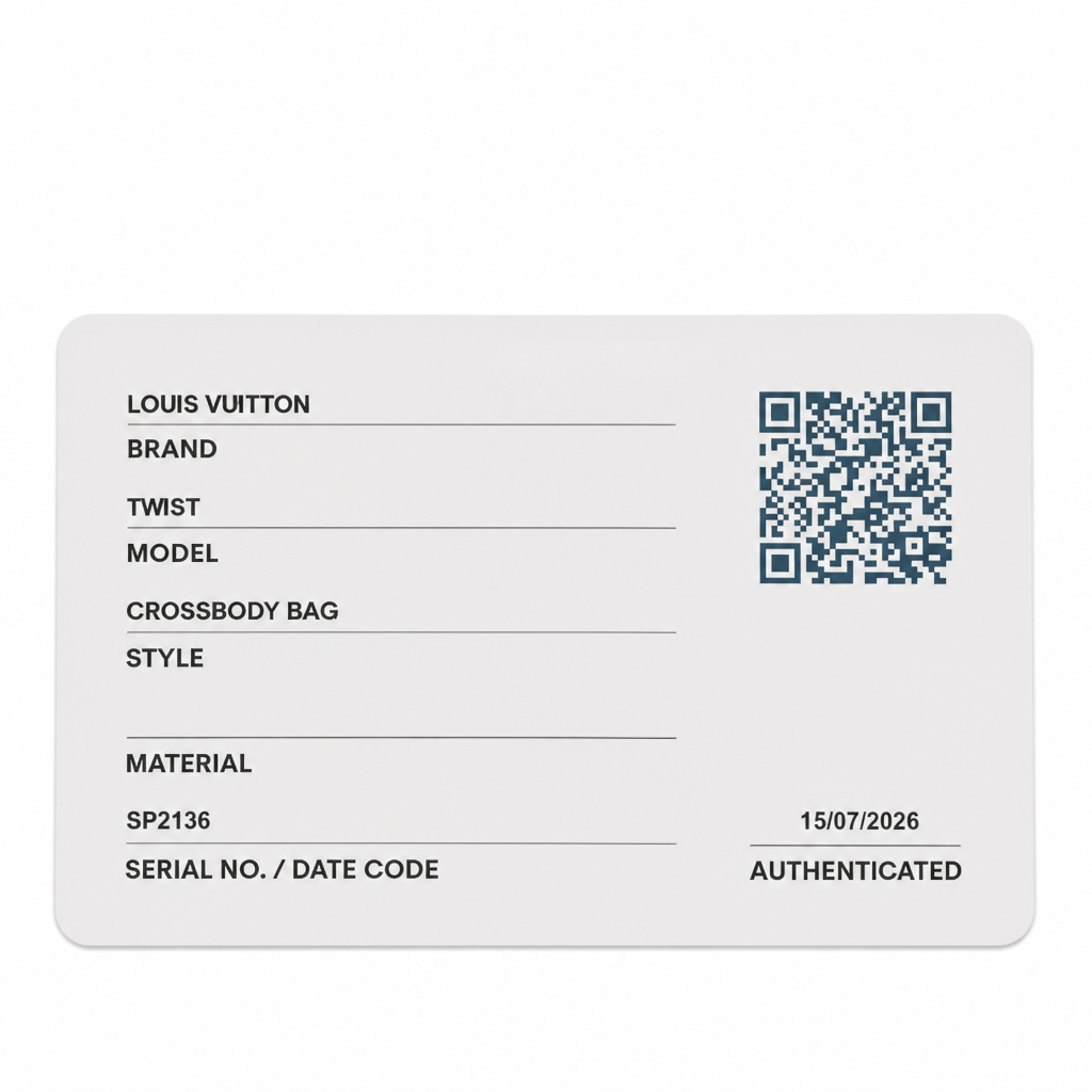 Certificate of authenticity Pre-Owned Louis Vuitton Twist Wallet on Chain (WOC) – Epi Leather – Limited Edition Stickers world tour– Full Set