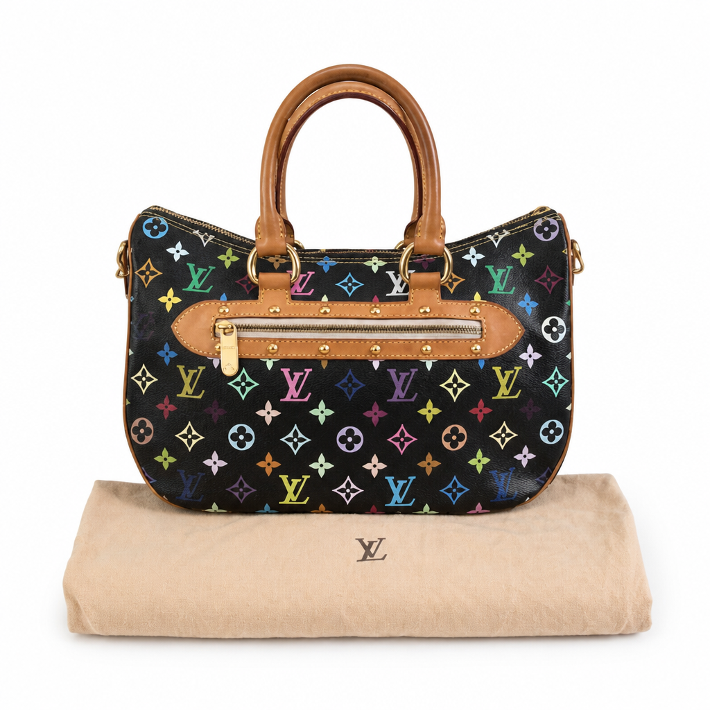back Pre-Owned Louis Vuitton x Takashi Murakami Rita  Multicolore Monogram Black