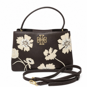 Pre-Owned Tory Burch Floral Appliqué Top Handle Bag