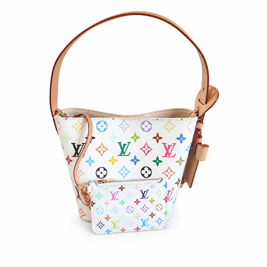back Louis Vuitton x Takashi Murakami All In BB Bucket Bag 
