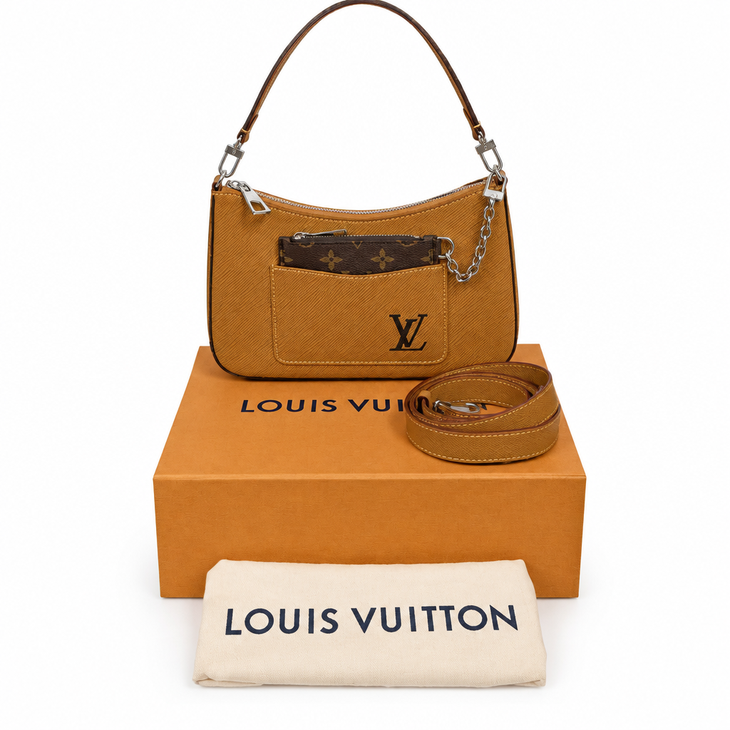 full set Pre-Owned Louis Vuitton Marelle Shoulder & Crossbody Bag – Caramel Epi Leather