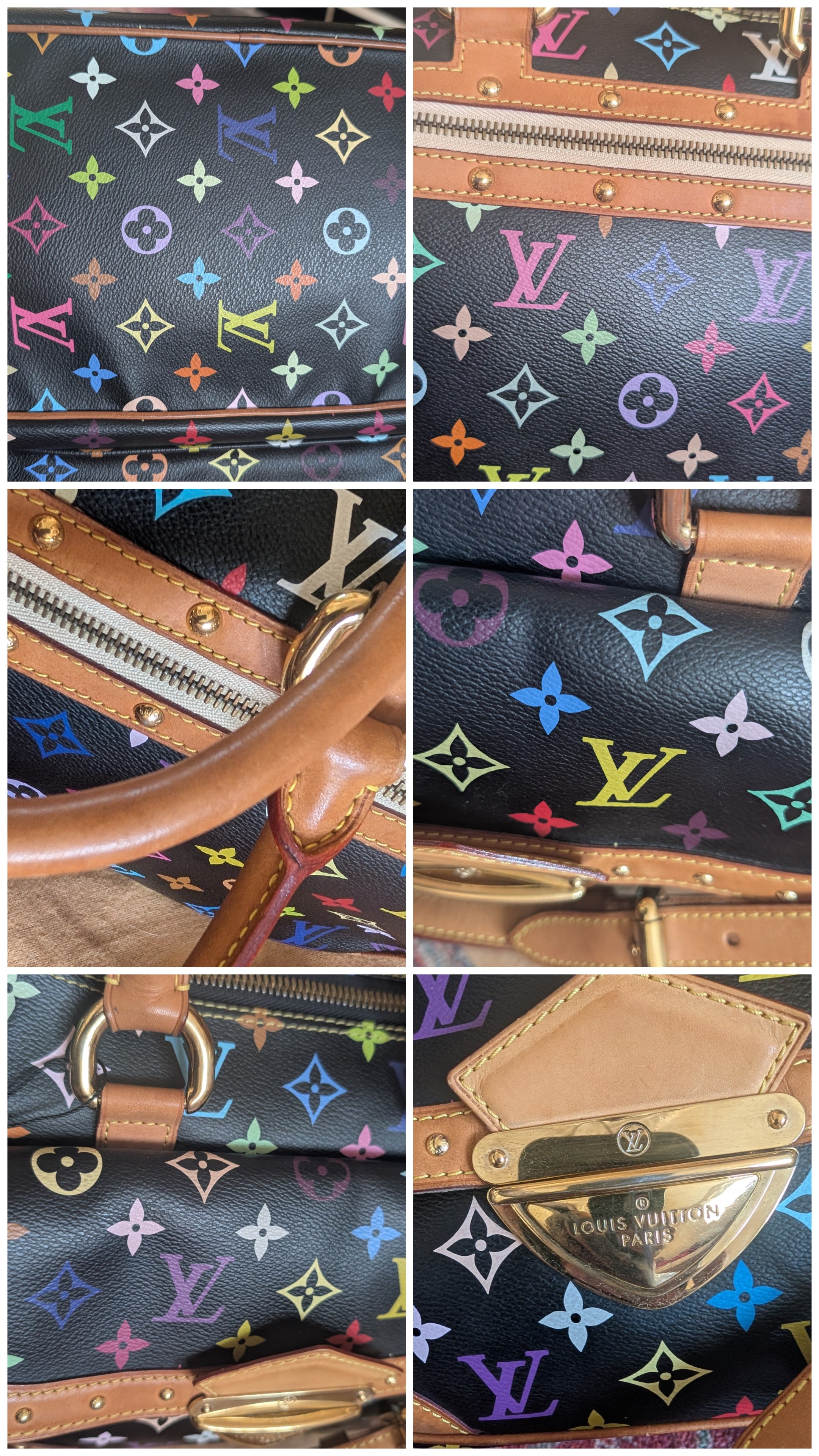 multiple Pre-Owned Louis Vuitton x Takashi Murakami Rita  Multicolore Monogram Black