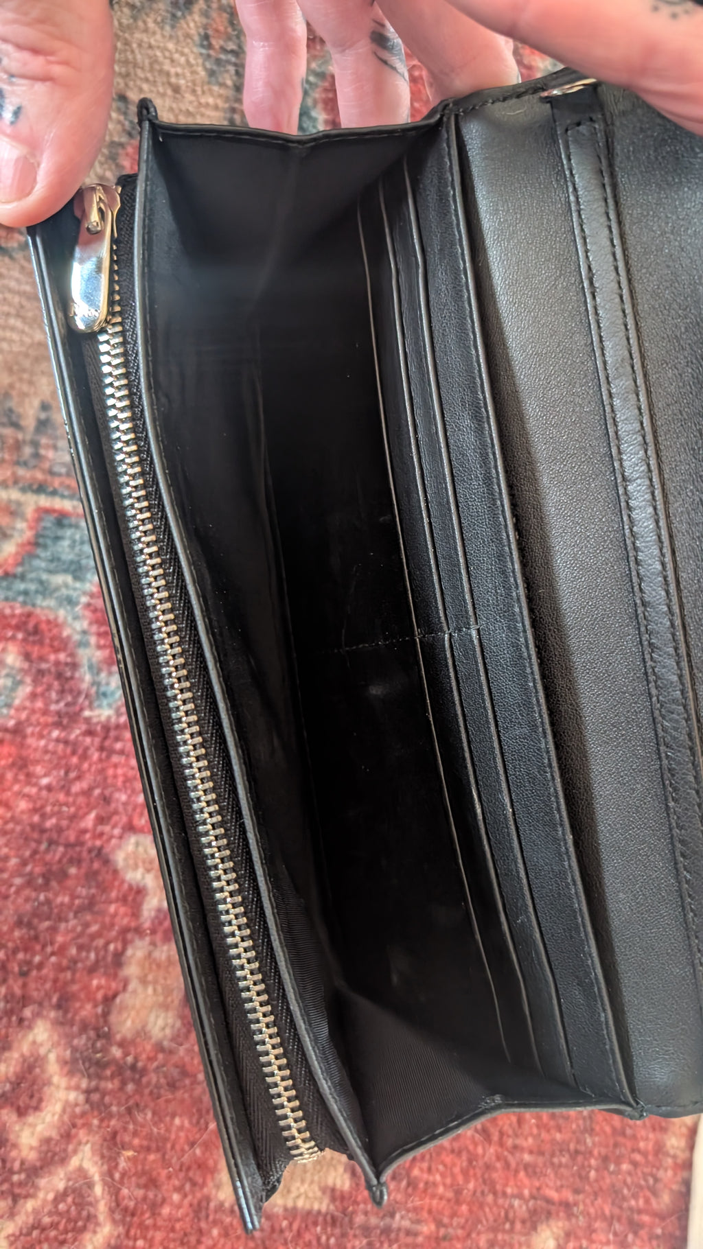 Pre-Owned Christian Dior Lady Dior Black Patent Leather Clutch