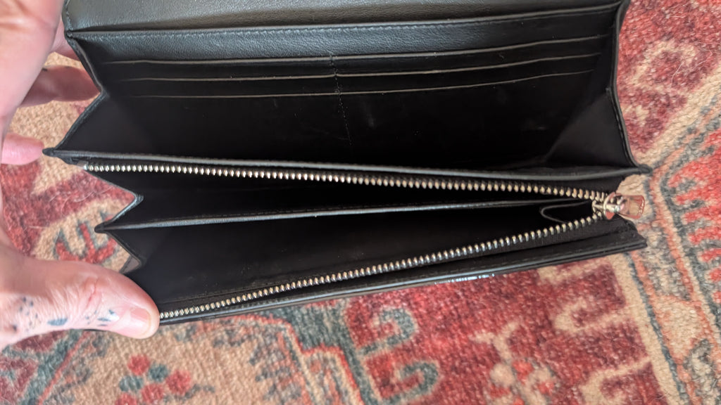 Pre-Owned Christian Dior Lady Dior Black Patent Leather Clutch