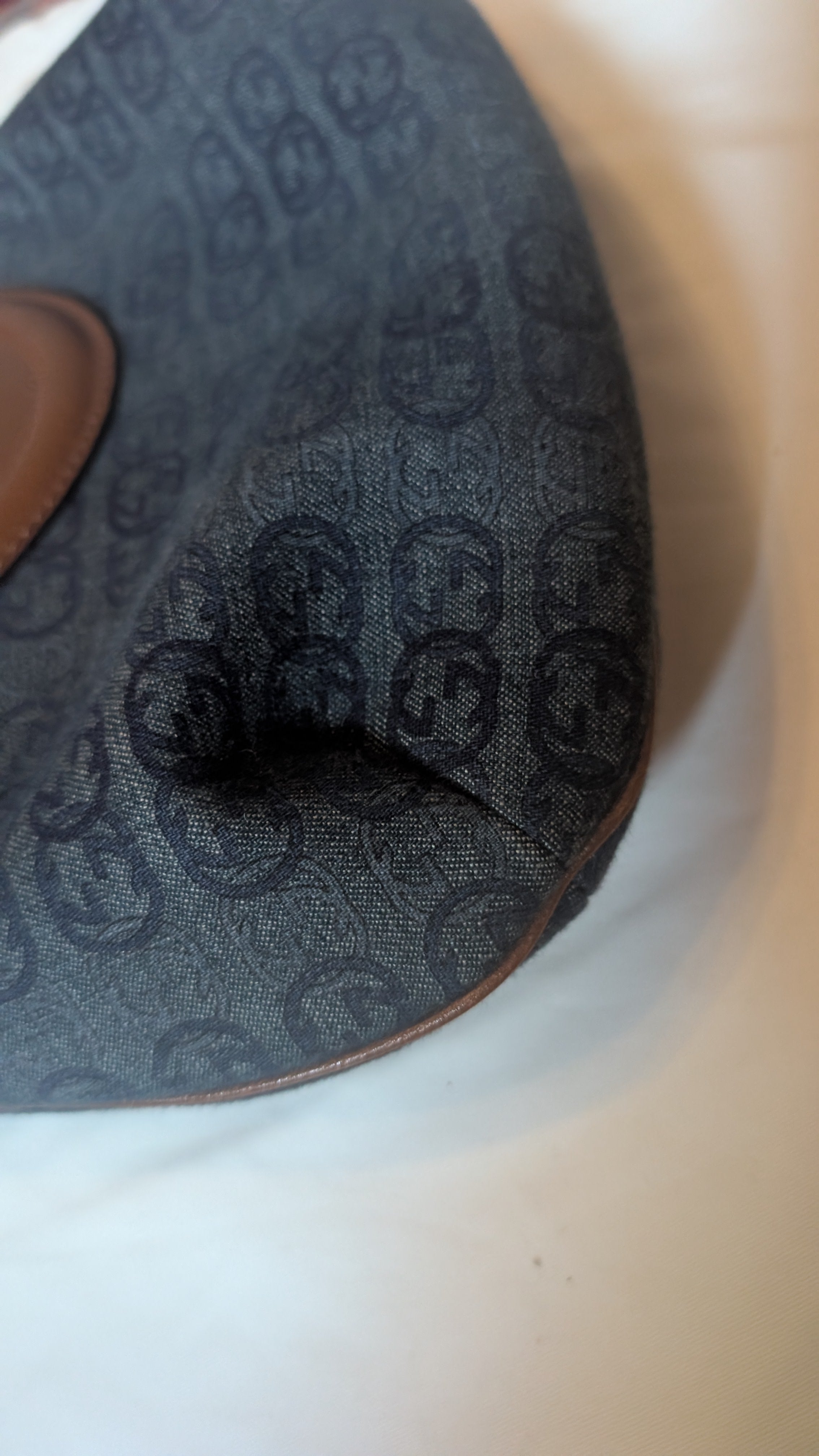 Pre-Owned Gucci Hysteria Denim & Leather bag