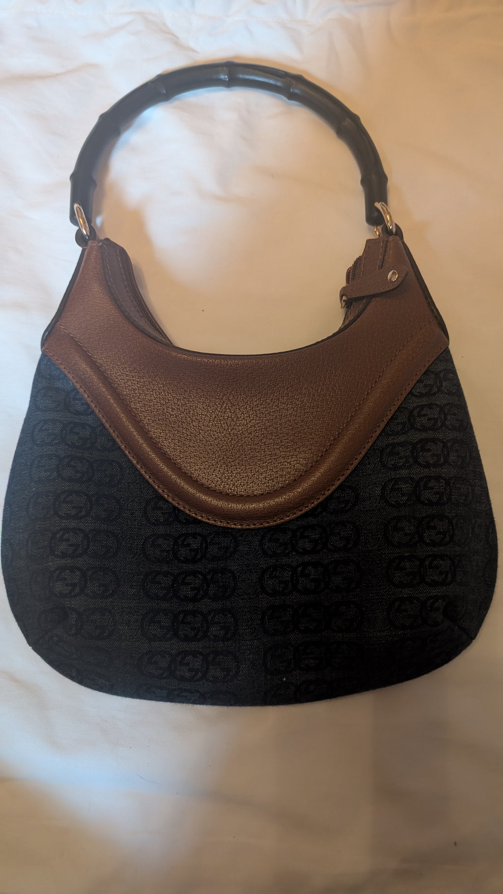 Pre-Owned Gucci Hysteria Denim & Leather bag