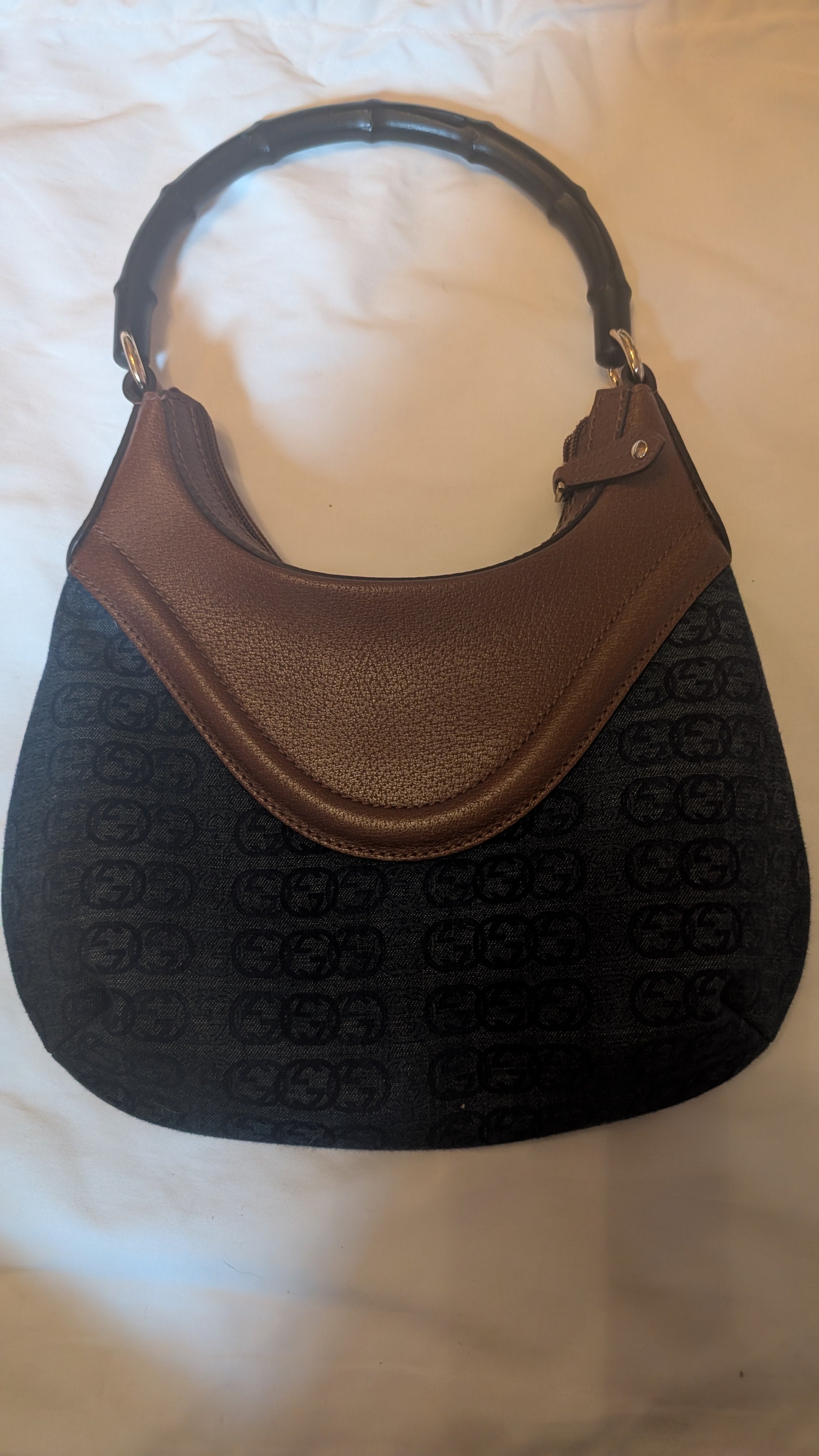 Pre-Owned Gucci Hysteria Denim & Leather bag