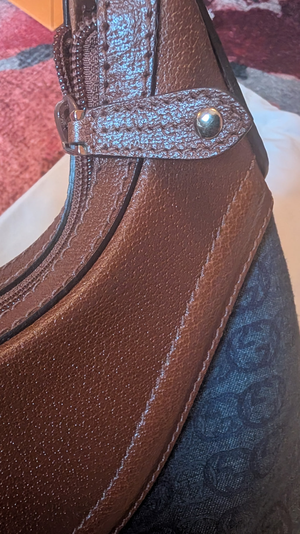 Pre-Owned Gucci Hysteria Denim & Leather bag