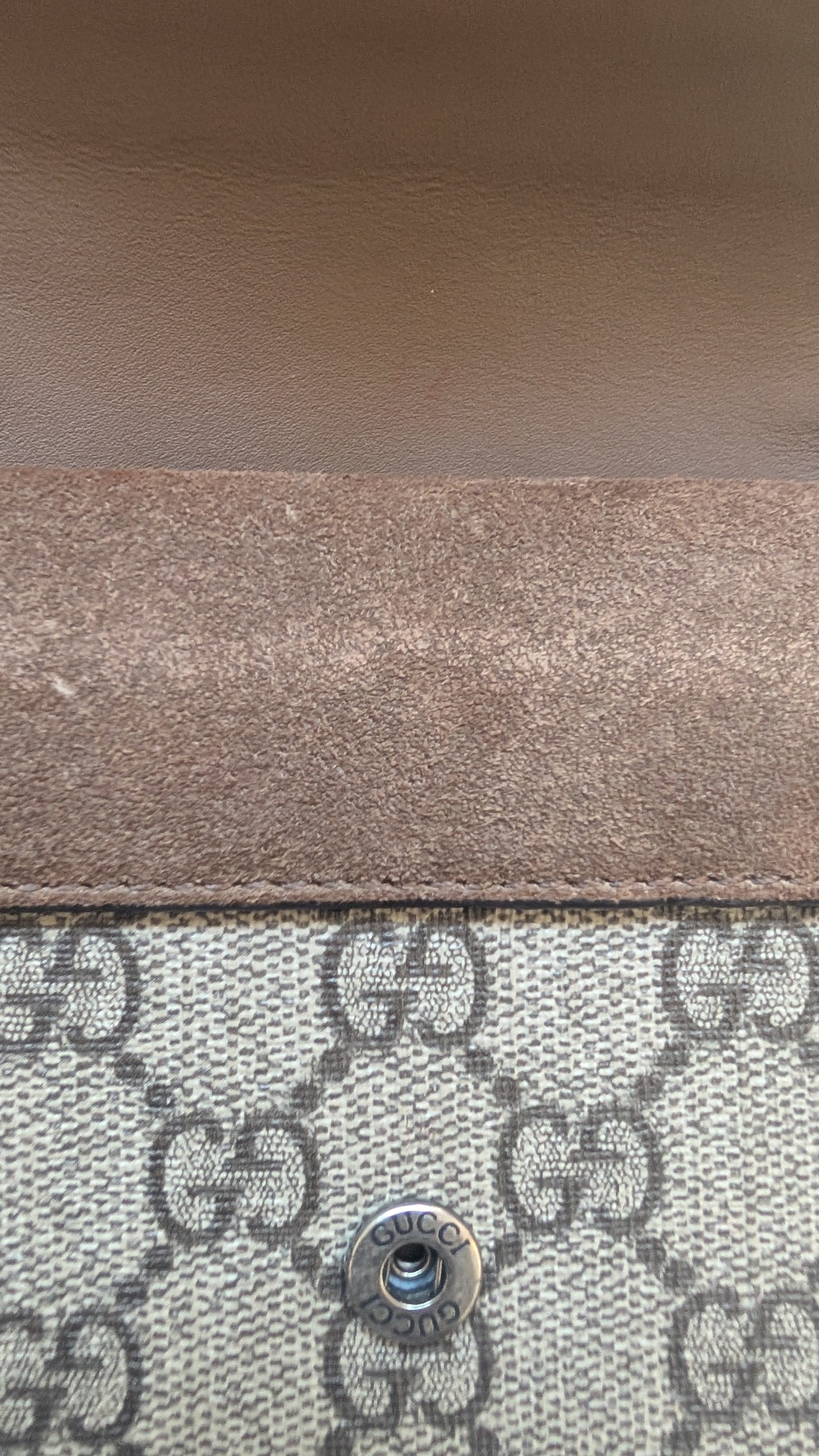 inside Pre-owned Small GG Supreme Mini Dionysus Crossbody