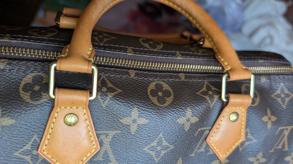 cloas eup leather handles Pre-Owned Louis Vuitton Speedy 30 Monogram