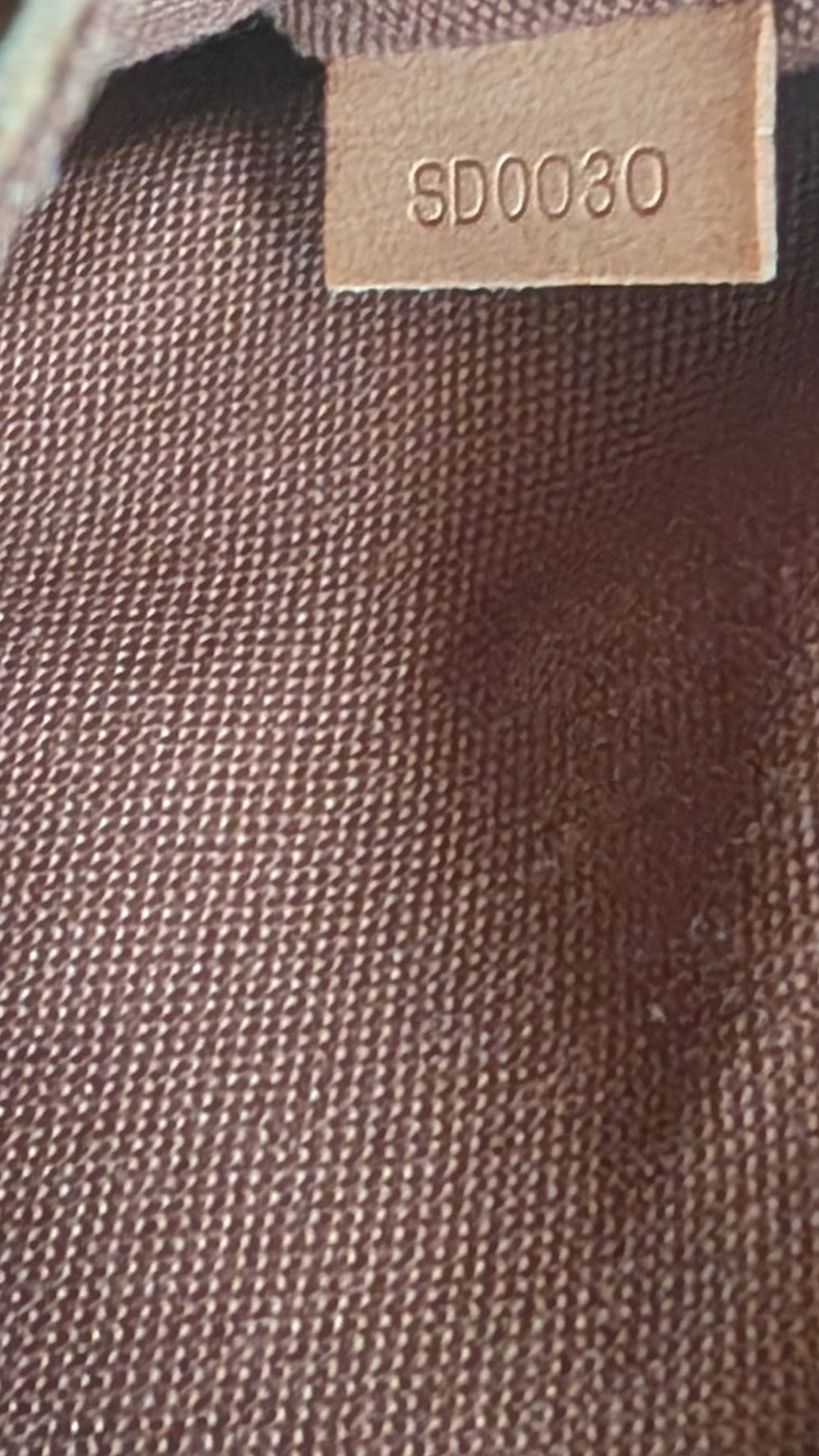 close up of serial number Pre-owned Louis Vuitton Alma PM Monogram Canvas