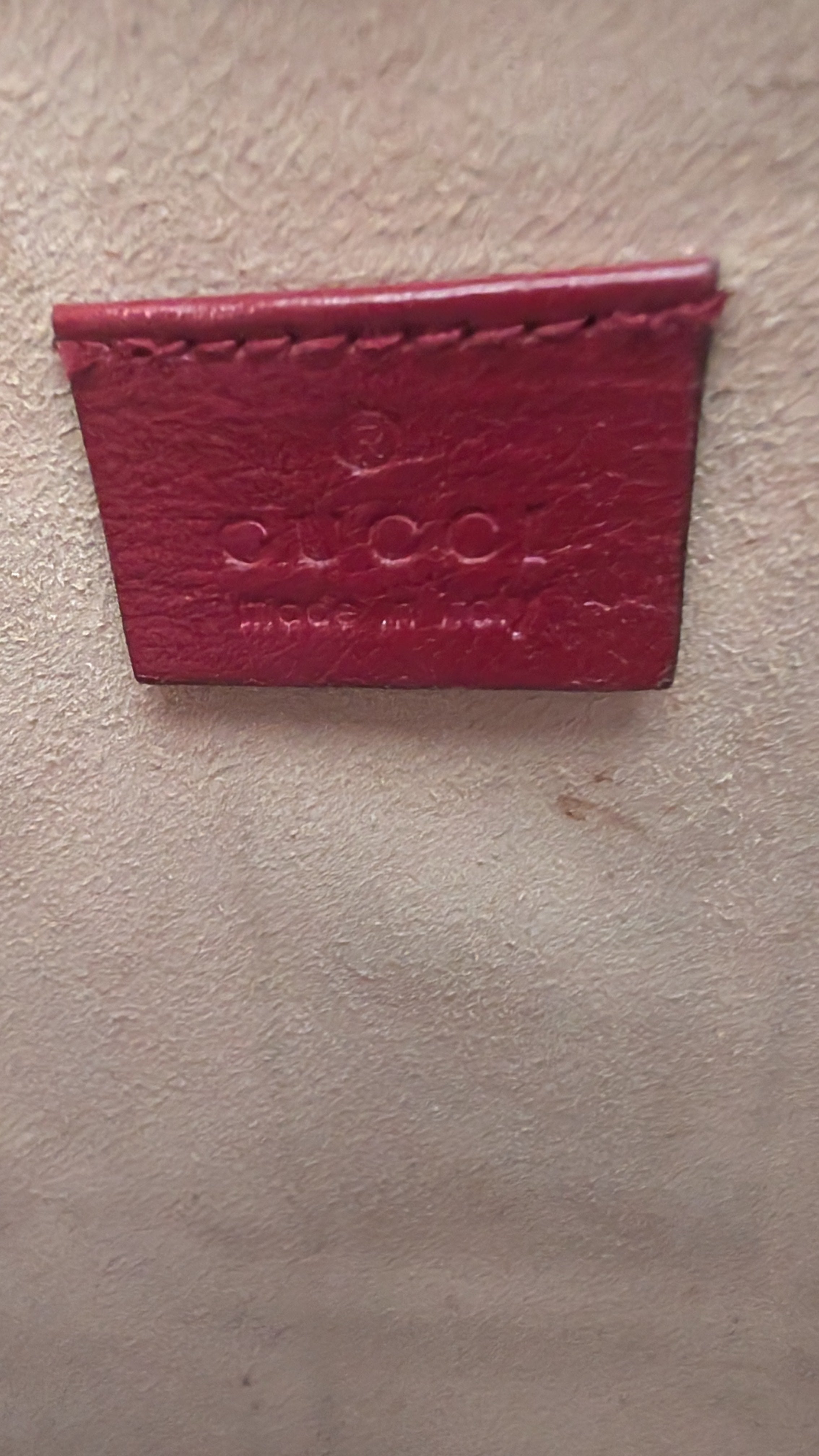 gucci leather label Pre-owned Gucci Rajah Beige Interior Tote Large Black/Red/White GG Tweed