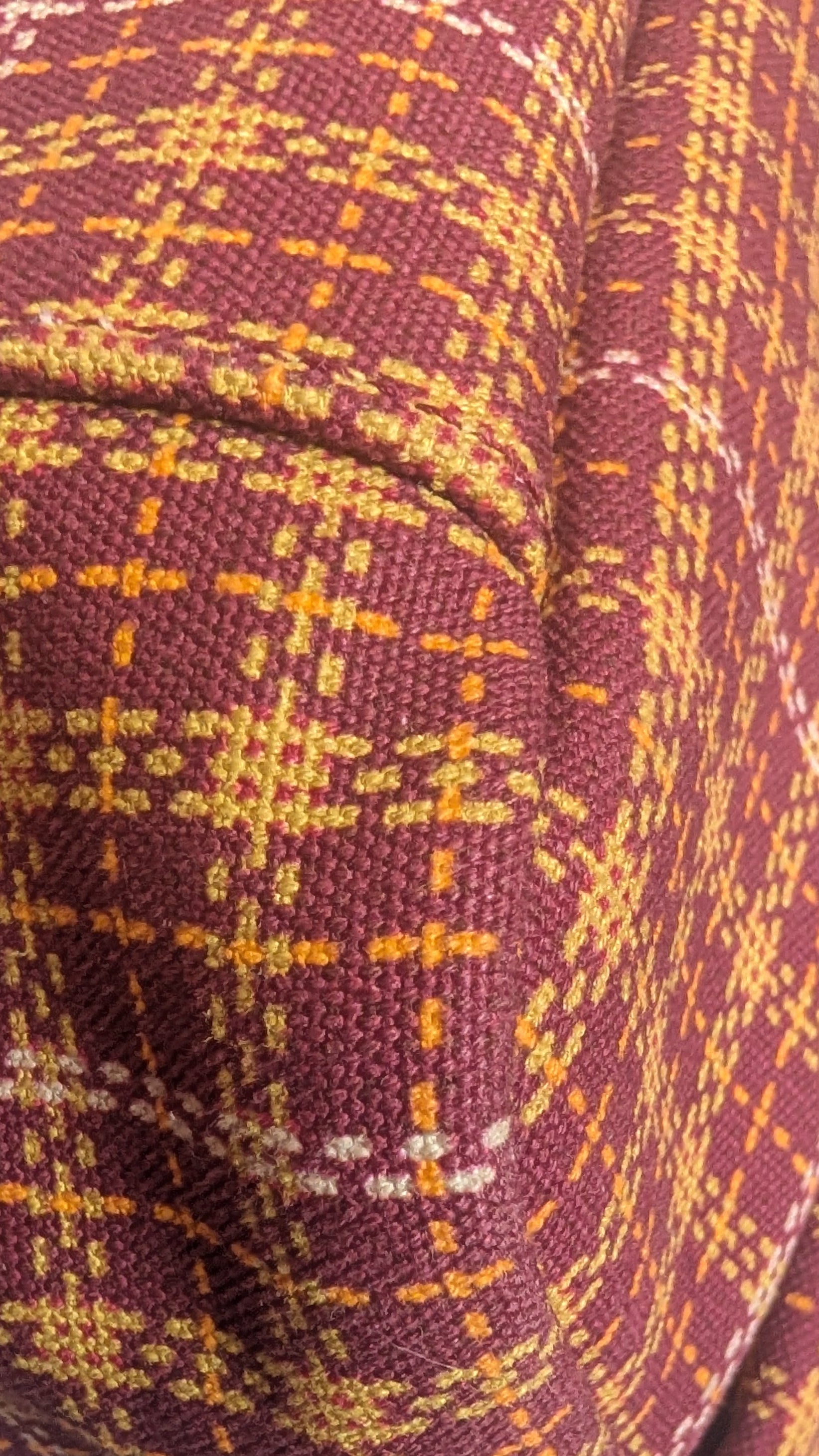 fourth cotner of Pre-Owned Gucci Interlocking GG Plaid Brown Multi Canvas Leather Tote