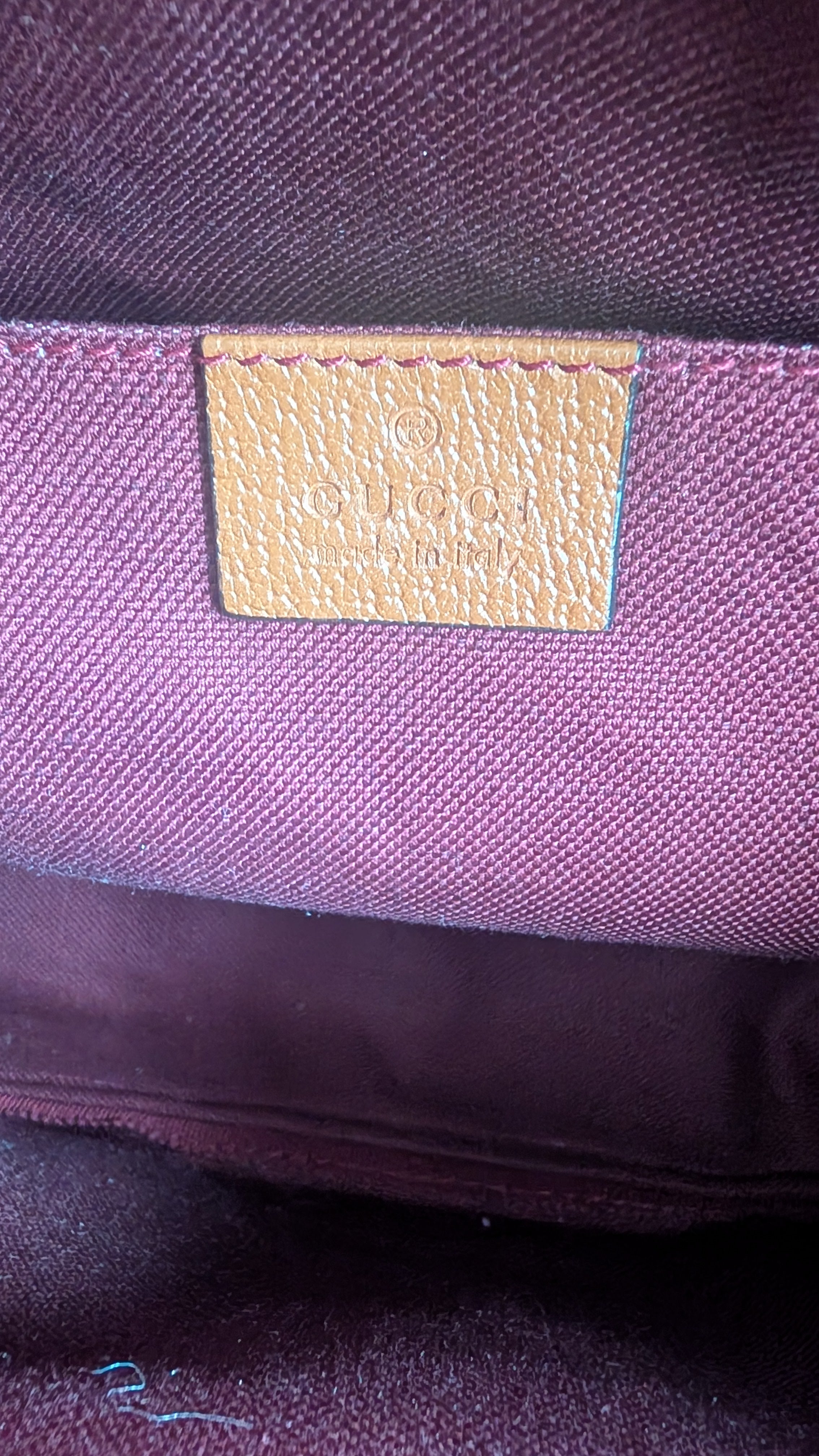 gucci leather label Pre-Owned Gucci Interlocking GG Plaid Brown Multi Canvas Leather Tote