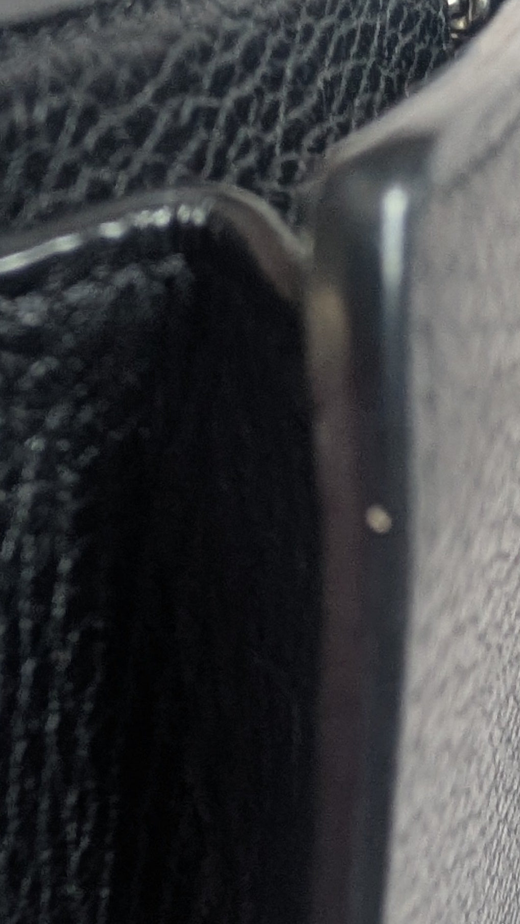 other corner of Pre-Owned Gucci Dionysus Black Pebbled Leather Mini Bag