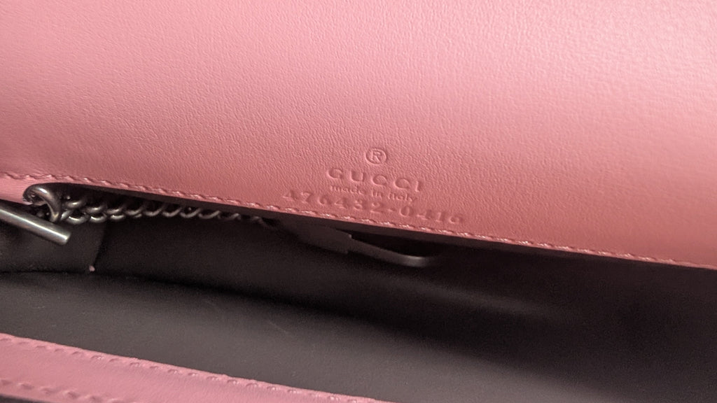 gucci serial number for Pre-Owned Gucci Dionysus Python Mini Pink Bag