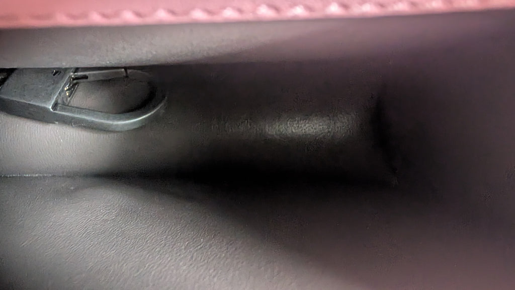 inside condition for Pre-Owned Gucci Dionysus Python Mini Pink Bag