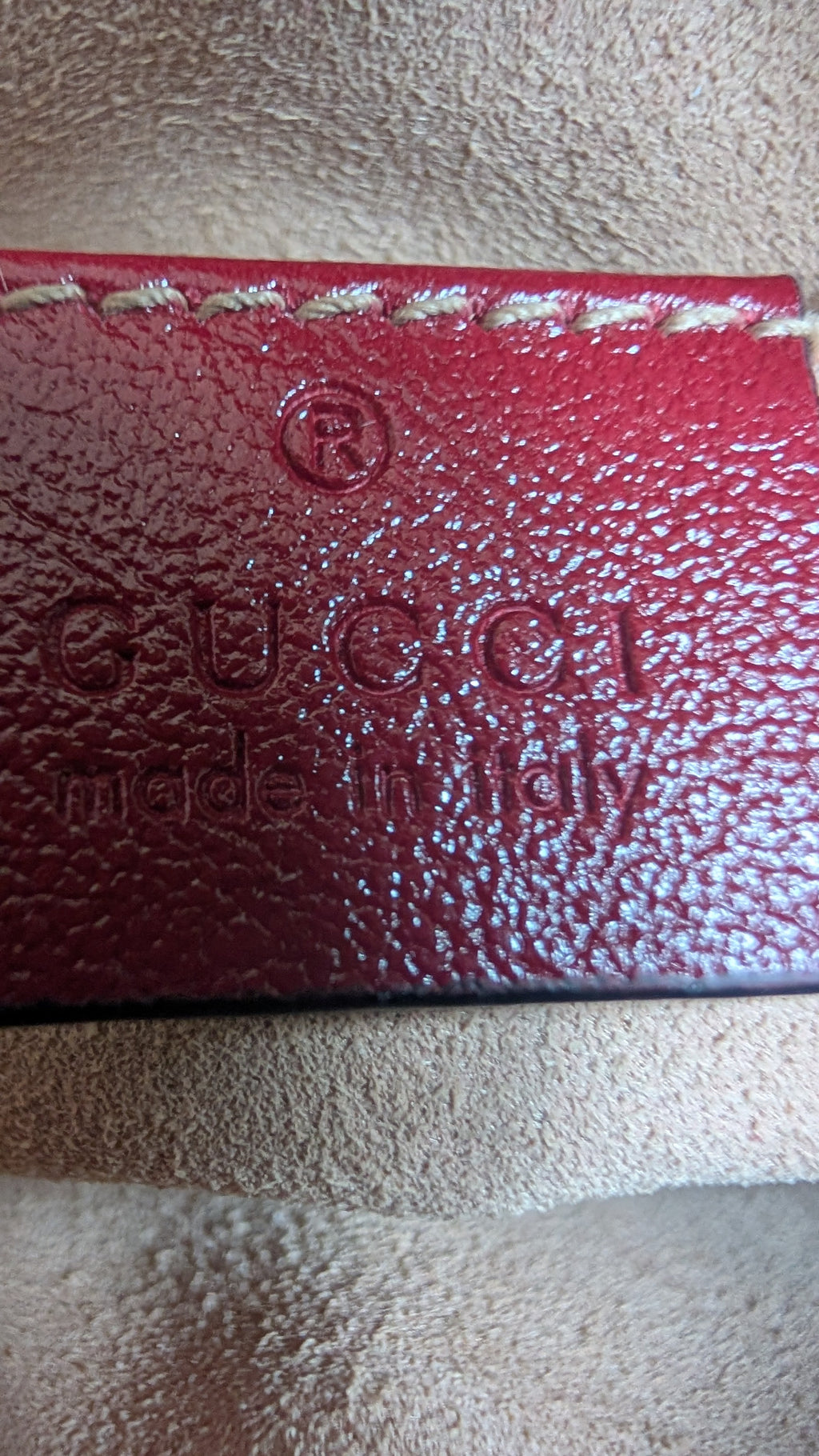 gucci leather label Pre-Owned Gucci GG Marmont Matelasse Belt Bag