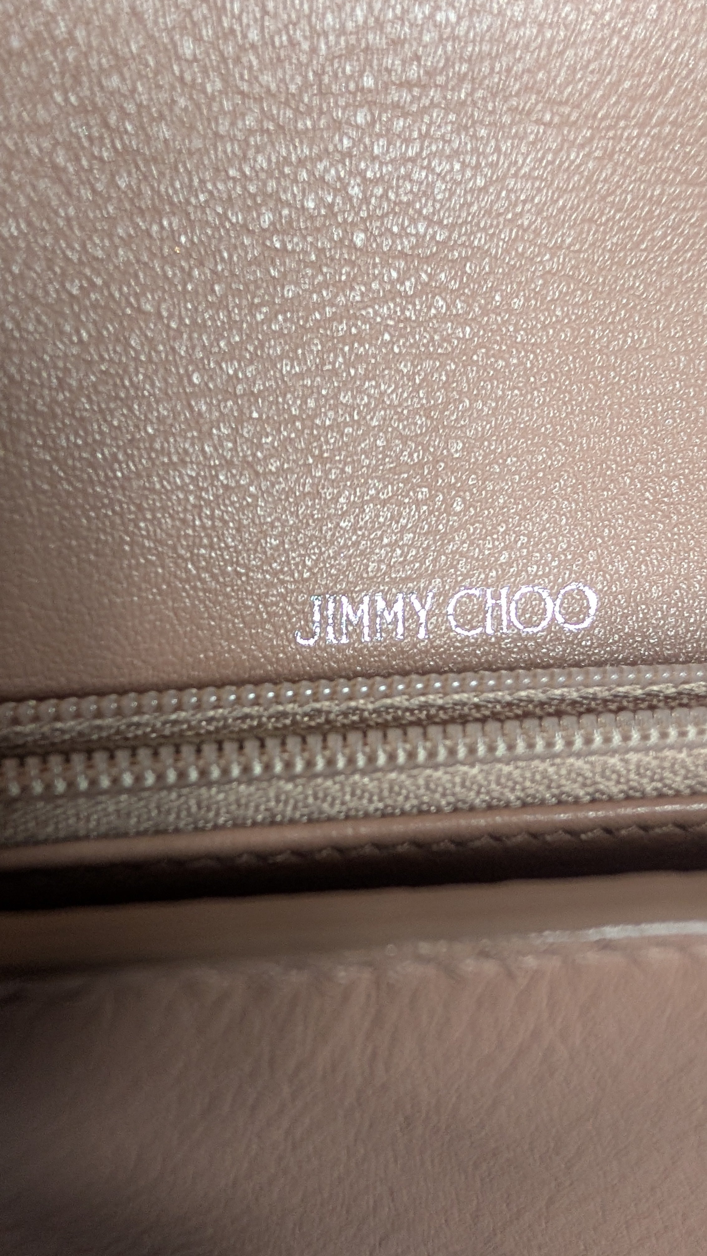 jimmy choo logi Pre-Owned Jimmy Choo Cheri Continental Encrusted Powder Pink Wallet On Chain