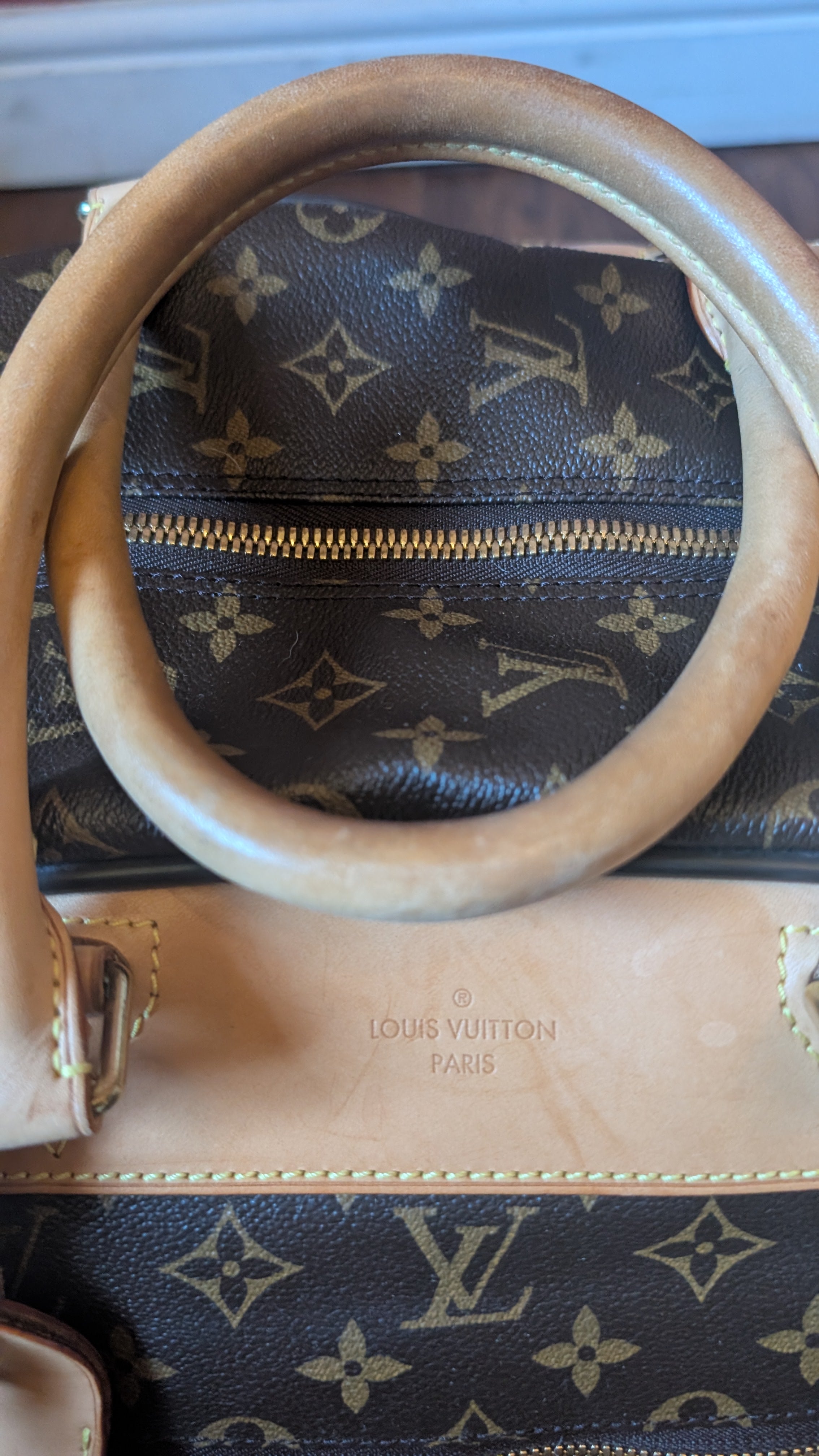 handle condition Pre-Owned Louis Vuitton Monogram Eole 55 Travel Bag Carry Case
