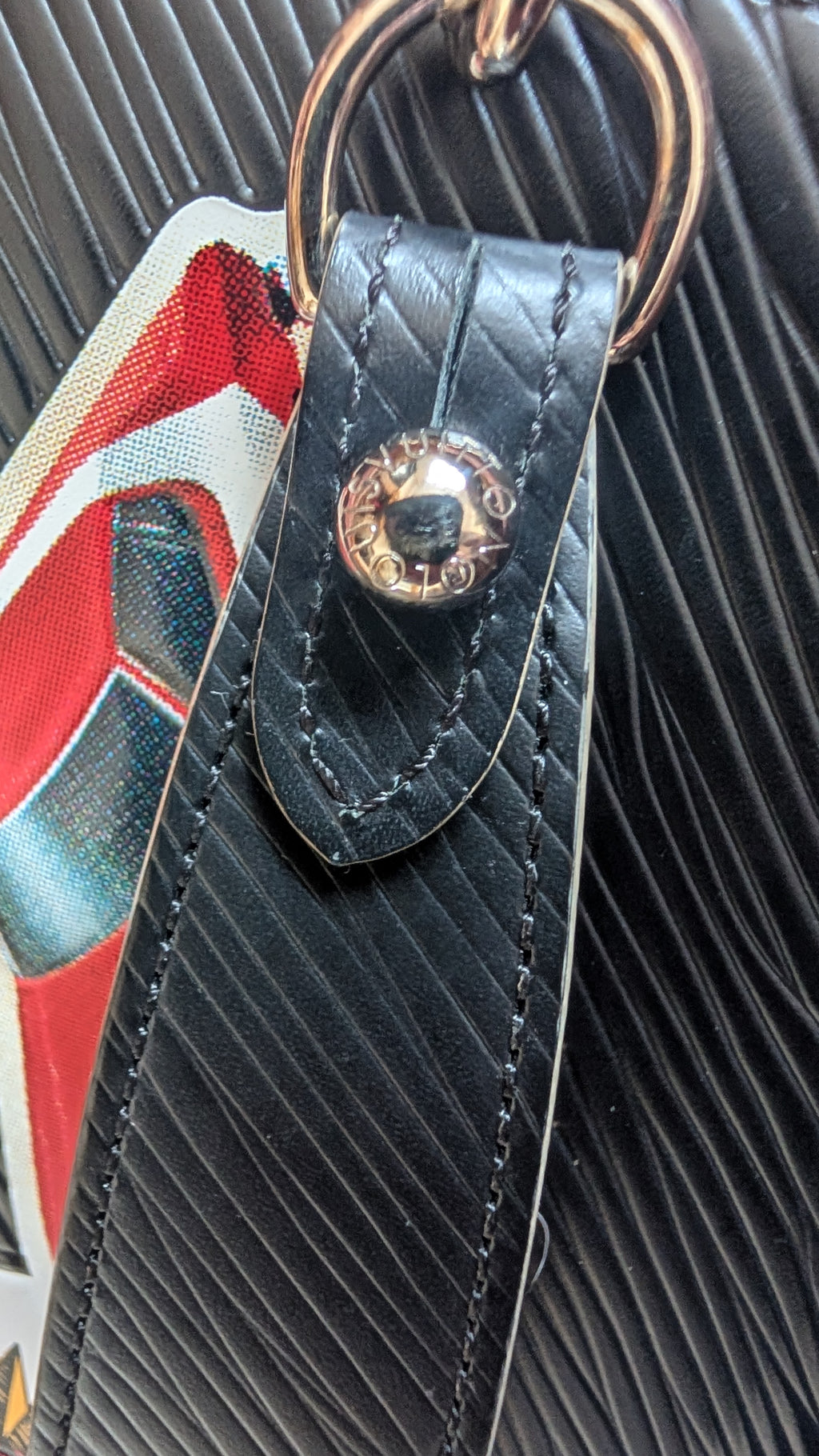 hardware Pre-Owned Louis Vuitton Twist Wallet on Chain (WOC) – Epi Leather – Limited Edition Stickers world tour– Full Set