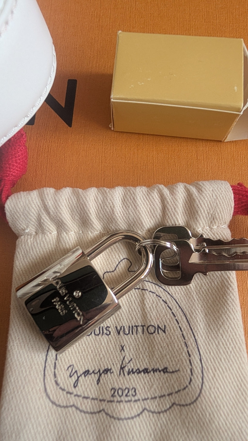 padlock and key Louis Vuitton x Yayoi Kusama Alma BB Shoulder Bag